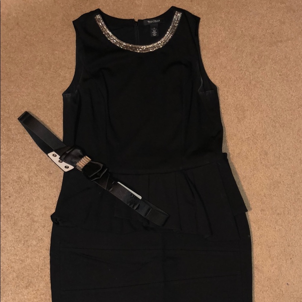 Black peplum shirt